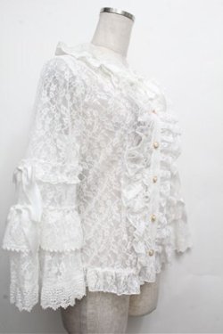 画像3: BABY,THE STARS SHINE BRIGHT / Princess Lacy Bouquetブラウス  白 S-26-03-29-1006-BA-TO-HR-ZS