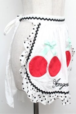 画像3: Angelic Pretty / Delicious Cherryエプロン  黒 S-26-03-29-1001-AP-SK-SZ-ZS