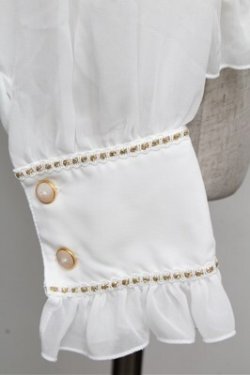 画像4: Angelic Pretty / シフォン切替ピンタックブラウス  白 S-26-03-29-1008-AP-BL-HR-ZS