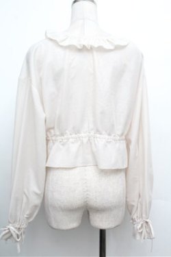 画像2: EATME / リボンフリルペプラムTOP  ベージュ S-26-03-29-1009-LO-TO-HR-ZS