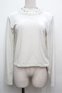 画像1: Jamie エーエヌケー / スタッズベロアトップス  オフ S-26-03-29-1011-LO-TO-HR-ZS