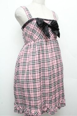 画像3: Tralala / タータンチェックキャミワンピース  ピンク S-26-03-29-1022-LO-OP-AS-ZS