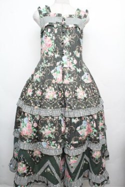 画像1: Surfacespell / Dreamland前開きジャンパースカート  グリーン S-26-03-29-1023-LO-OP-AS-ZS