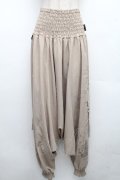 Ozz Croce / ハイウエストサルエルパンツ  ベージュ S-26-04-01-027-OO-PA-HR-ZS
