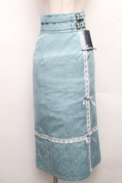 画像1: Moi-meme-Moitie / ダブルベルト十字架ロングスカート  グリーン S-26-04-01-029-MO-SK-AS-ZS