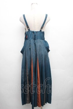 画像2: Ozz oneste / 扇プリント袴スカート  グリーン S-26-04-01-030-OO-SK-SA-ZS