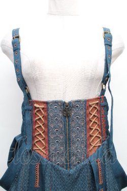 画像3: Ozz oneste / 扇プリント袴スカート  グリーン S-26-04-01-030-OO-SK-SA-ZS