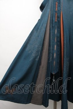 画像4: Ozz oneste / 扇プリント袴スカート  グリーン S-26-04-01-030-OO-SK-SA-ZS