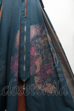 画像5: Ozz oneste / 扇プリント袴スカート  グリーン S-26-04-01-030-OO-SK-SA-ZS