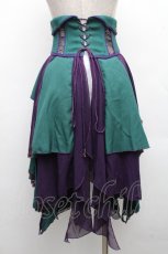 画像2: Ozz oneste / 雪化憧コルセットスカート  グリーン×紫 S-26-04-01-032-OO-SK-SZ-ZS (2)