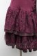 画像3: Ozz Croce / レースストライプフリルスカート  ワイン S-26-04-01-033-OO-SK-SZ-ZS (3)