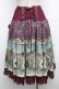 画像2: Ozz Croce / トルソープリントハイウエストスカート  ワイン S-26-04-01-034-OO-SK-AS-ZS (2)