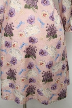 画像4: Leur Getter / Flower Letter袖付ワンピース  ピンク S-26-04-01-004-LU-OP-AS-ZS