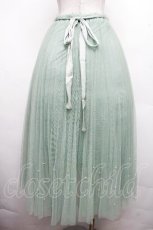 画像2: axes femme POETIQUE / パールデザインチュールスカート  グリーン S-26-04-01-1008-AX-BL-AS-ZS (2)