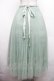 画像2: axes femme POETIQUE / パールデザインチュールスカート  グリーン S-26-04-01-1008-AX-BL-AS-ZS (2)