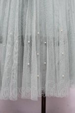 画像3: axes femme POETIQUE / パールデザインチュールスカート  グリーン S-26-04-01-1008-AX-BL-AS-ZS (3)
