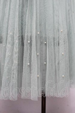 画像3: axes femme POETIQUE / パールデザインチュールスカート  グリーン S-26-04-01-1008-AX-BL-AS-ZS