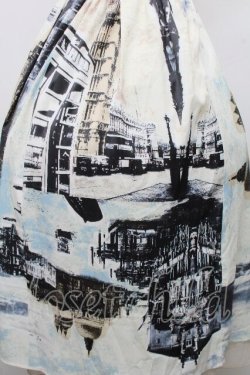 画像3: axes femme / パッチワーク街街柄スカート  オフ S-26-04-01-1001-AX-BL-AS-ZS