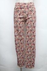 画像1: axes femme / バラ柄スキニーパンツ  ベージュ S-26-04-01-1012-AX-PA-HR-ZS (1)