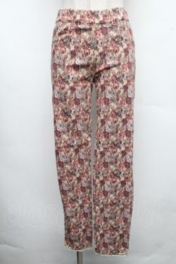 画像1: axes femme / バラ柄スキニーパンツ  ベージュ S-26-04-01-1012-AX-PA-HR-ZS