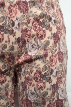 画像3: axes femme / バラ柄スキニーパンツ  ベージュ S-26-04-01-1012-AX-PA-HR-ZS