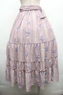 画像2: axes femme / すみれ×すずらん柄スカート  ピンク S-26-04-01-1013-AX-SK-AS-ZS