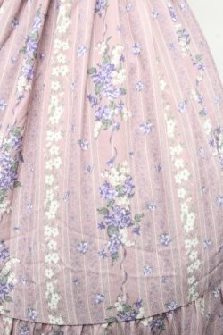 画像3: axes femme / すみれ×すずらん柄スカート  ピンク S-26-04-01-1013-AX-SK-AS-ZS