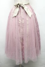 画像1: axes femme POETIQUE / レースｘチュールロングスカート  パープル S-26-04-01-1015-AX-SK-AS-ZS (1)