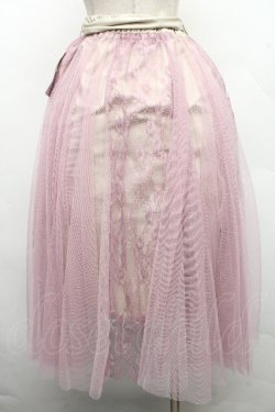 画像2: axes femme POETIQUE / レースｘチュールロングスカート  パープル S-26-04-01-1015-AX-SK-AS-ZS