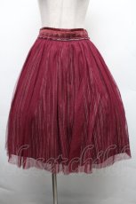 画像1: axes femme / チュール重ね柄スカート M ワイン S-26-04-01-1016-AX-SK-SZ-ZS (1)