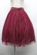 画像1: axes femme / チュール重ね柄スカート M ワイン S-26-04-01-1016-AX-SK-SZ-ZS (1)
