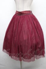 画像3: axes femme / チュール重ね柄スカート M ワイン S-26-04-01-1016-AX-SK-SZ-ZS (3)