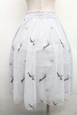 画像2: axes femme POETIQUE / ローズ刺繍チュールスカート  グレー S-26-04-01-1017-AX-SK-SA-ZS (2)