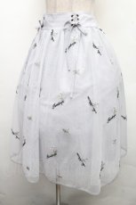 画像3: axes femme POETIQUE / ローズ刺繍チュールスカート  グレー S-26-04-01-1017-AX-SK-SA-ZS (3)