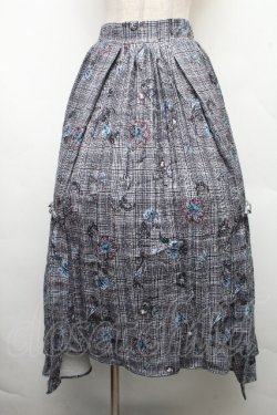 画像1: axes femme NOSTALGIE / ペイズリー×チェックスカート F 黒 S-26-04-01-1020-AX-SK-SZ-ZS