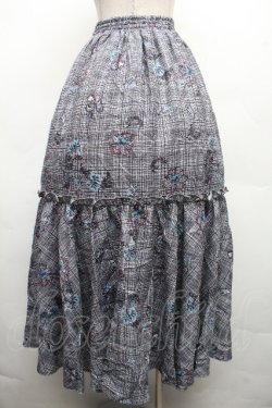 画像2: axes femme NOSTALGIE / ペイズリー×チェックスカート F 黒 S-26-04-01-1020-AX-SK-SZ-ZS