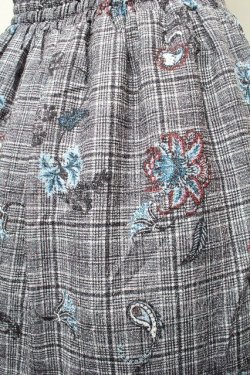 画像3: axes femme NOSTALGIE / ペイズリー×チェックスカート F 黒 S-26-04-01-1020-AX-SK-SZ-ZS