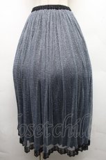 画像1: axes femme POETIQUE / ラメプリーツスカート  ブルーｘ黒 S-26-04-01-1021-AX-SK-HR-ZS (1)
