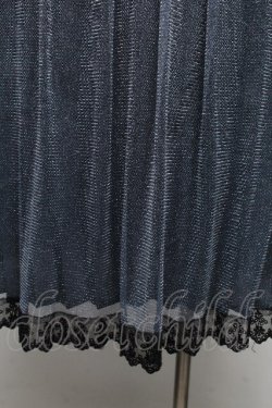 画像3: axes femme POETIQUE / ラメプリーツスカート  ブルーｘ黒 S-26-04-01-1021-AX-SK-HR-ZS