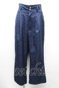 axes femme / ハイウエストジャガードパンツ  紺 S-26-04-01-1024-AX-PA-HR-ZS