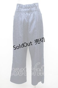 画像2: axes femme / ハイウエストジャガードパンツ  紺 S-26-04-01-1024-AX-PA-HR-ZS