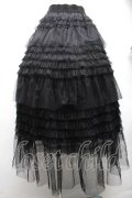 axes femme POETIQUE / ティアードフリルロングスカート M 黒 S-26-04-01-1030-AX-SK-SZ-ZS