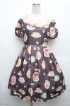 画像1: Leur Getter / Strawberry Party袖付ワンピース  ダークグレー S-26-04-01-006-LU-OP-HR-ZS (1)