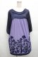 画像1: Emily Temple cute / フォレストフロッキーワンピース  ラベンダーｘ紺 S-26-04-01-009-ET-OP-HR-ZS (1)