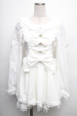 画像1: LIZ LISA / トリプルリボンフリルセットアップ 0 白 S-26-04-01-002-LO-OP-SZ-ZS