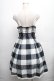 画像2: Melody BasKet / Melody Block Checkジャンパースカート  黒ｘオフ S-26-04-01-010-LO-OP-AS-ZS (2)