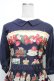 画像3: Jane Marple / Strawberry label scarfのタブリエドレス  ネイビー S-26-04-01-017-JM-OP-HR-ZS (3)