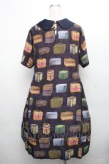 画像2: Jane Marple Dans Le Salon / Vintage Biscuits Canワンピース  ネイビー S-26-04-01-018-JM-OP-HR-ZS (2)