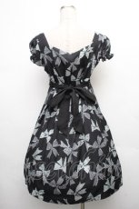 画像2: Jane Marple / Ribbons go aroundワンピース  黒ｘグレー S-26-04-01-019-JM-OP-AS-ZS (2)