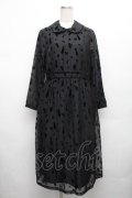 Jane Marple / Queen Aliceリボントリムドレス  黒 S-26-04-01-021-JM-OP-HR-ZS